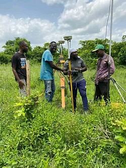 On Site using RTK G.P.S MACHINE